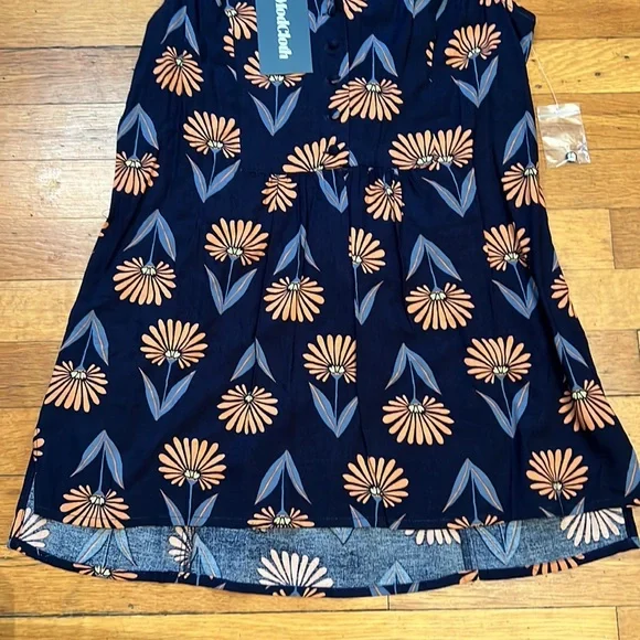 ModCloth Button Front Back Tie Floral Top, size Small - Picture 5 of 11